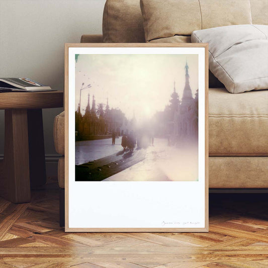 Décoration tirage Polaroid moines Yangon Birmanie