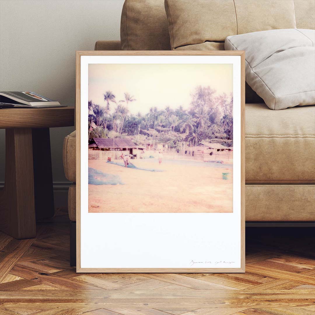 Décoration tirage Polaroid plage birmanie