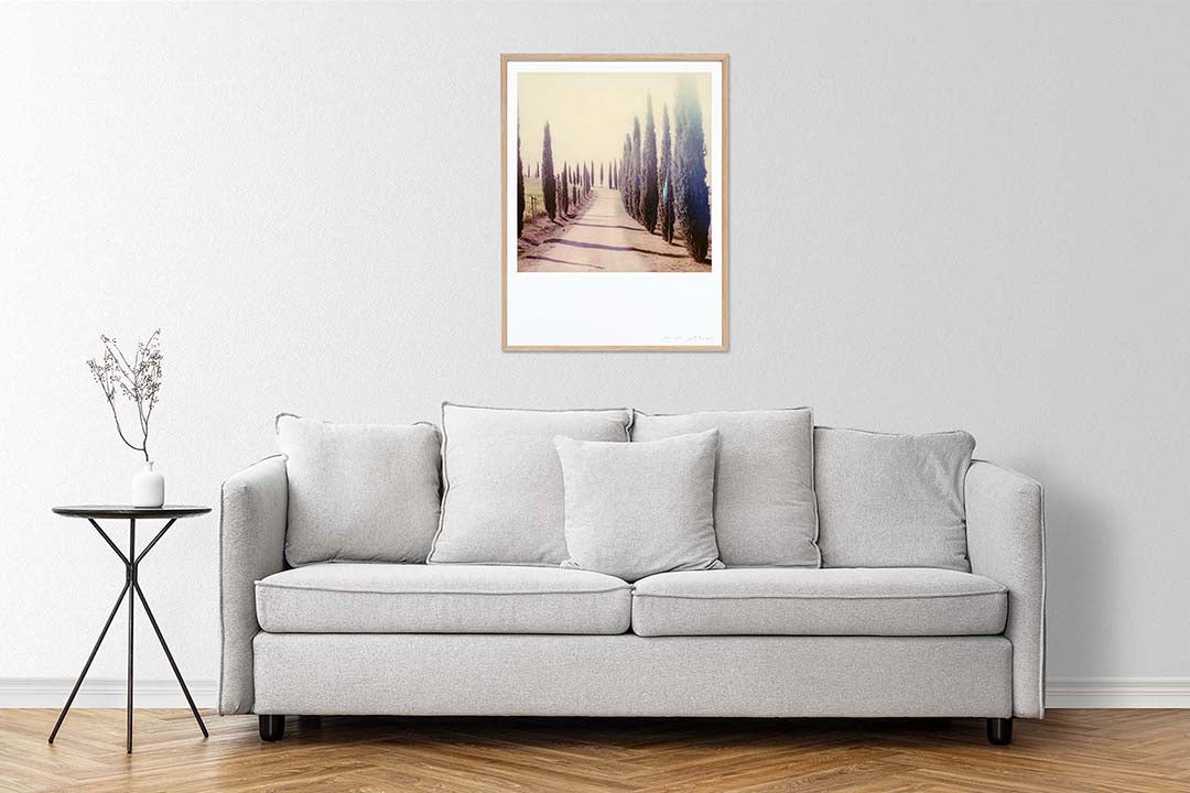 Décoration appartement Polaroid cyprès Toscane Italie