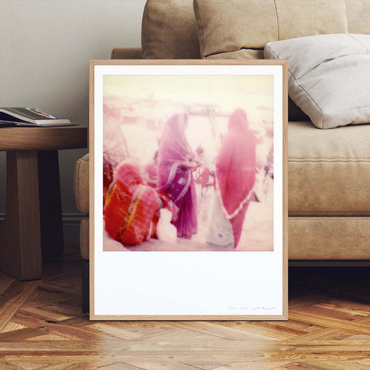 Décoration tirage Polaroid Inde Varanasi Femmes saris