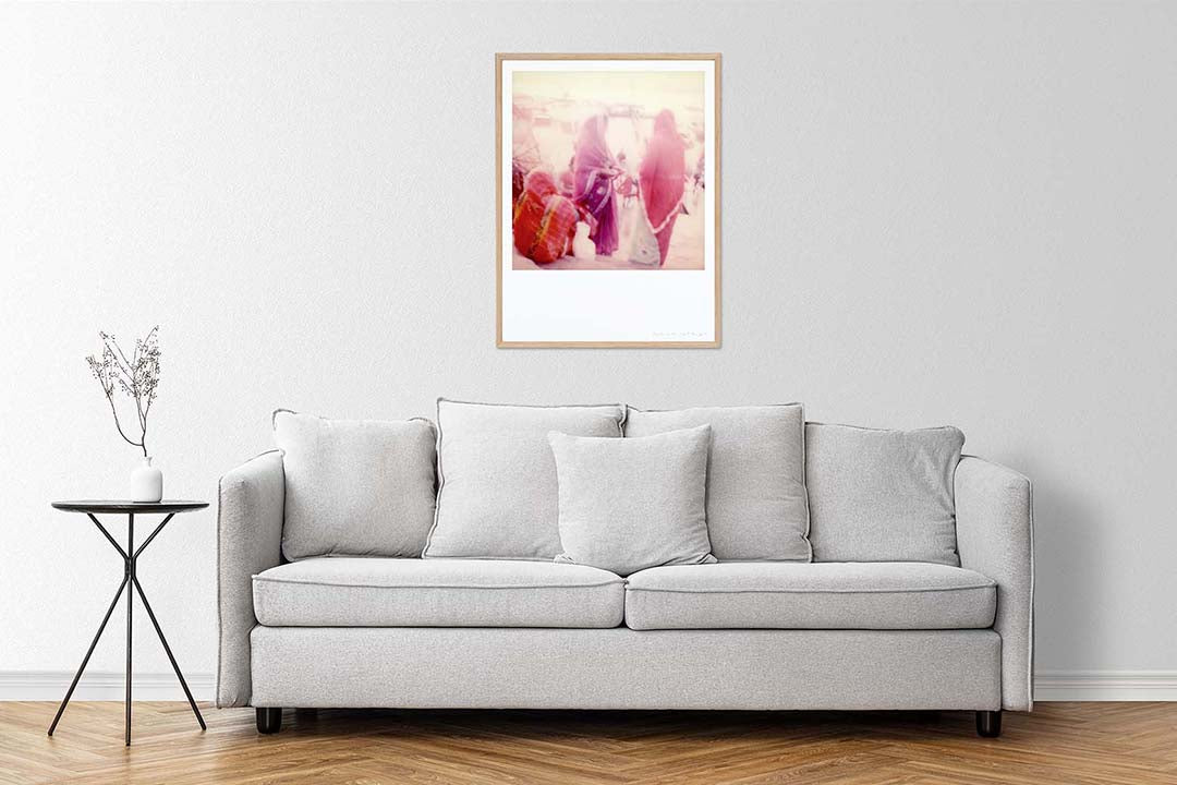 Décoration tirage Polaroid grand format Inde Varanasi Femmes saris