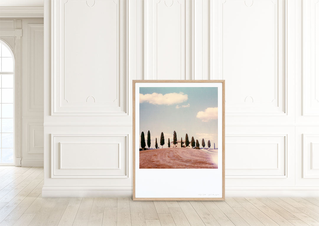 Décoration Appartement Polaroid Cyprès Toscane Italie tirage photo impression