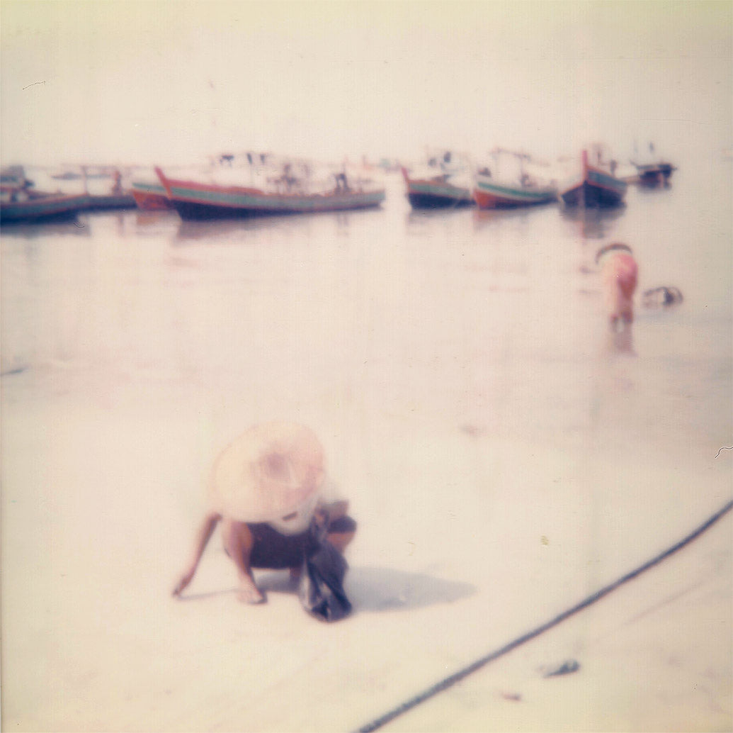 Tirage polaroid Pecheur Birmanie
