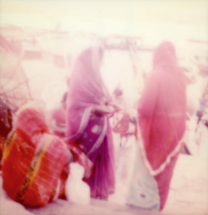 Polaroid Inde Varanasi Femmes saris
