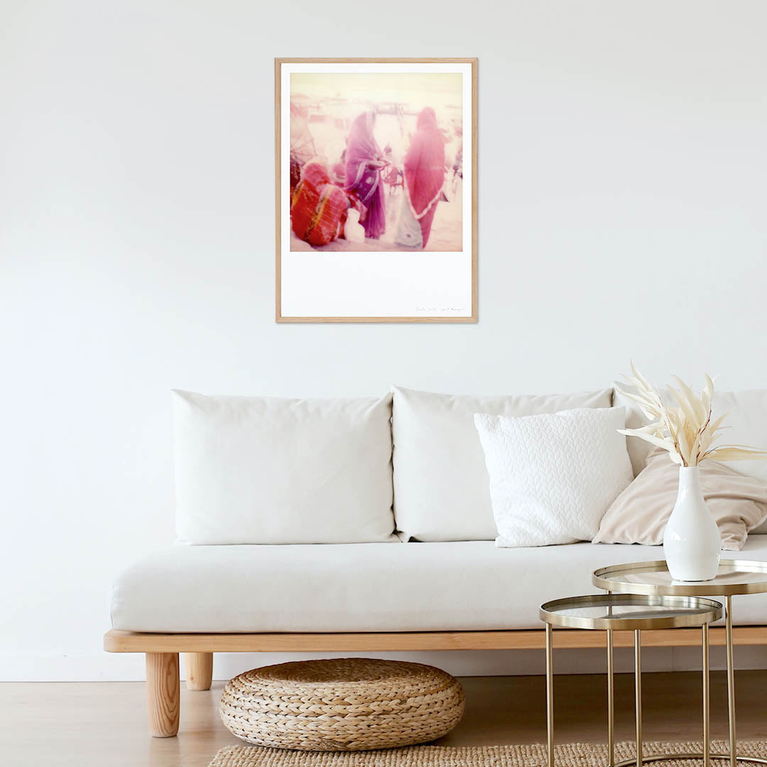 Décoration tirage Polaroid grand format Inde Varanasi Femmes saris