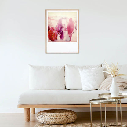 Décoration tirage Polaroid grand format Inde Varanasi Femmes saris