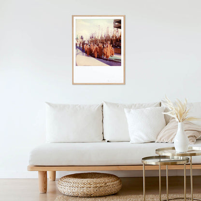 Décoration tirage Polaroid Birmanie Yangon moines