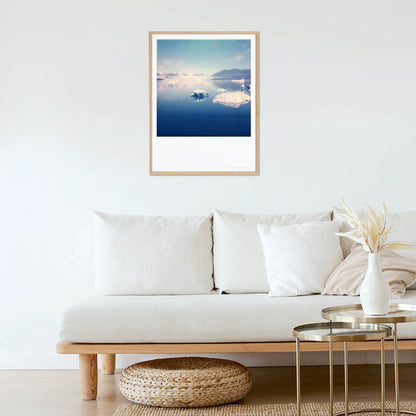 Décoration cadre photo tirage Polaroid Islande Iceberg 