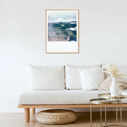 Décoration tirage Polaroid grand format Islande landmanalaugar montagne